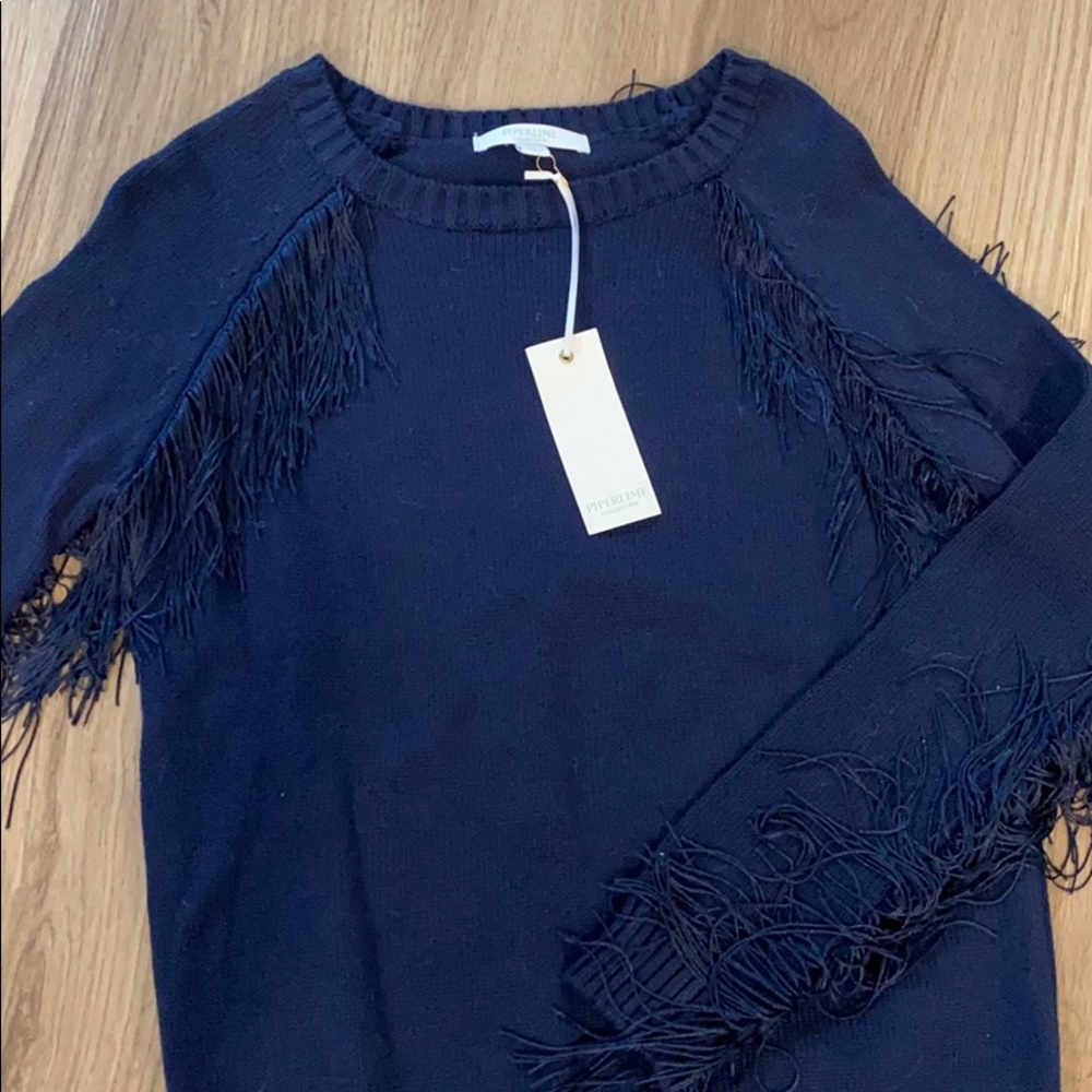 NWT XS Piperlime navy blue sweater